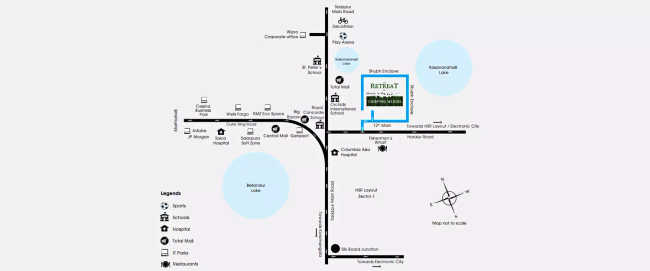 Shriram The Retreat Haralur - Location Map