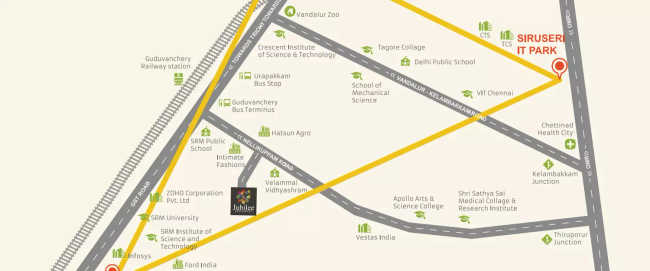 Alliance Jubilee Residences Guduvancheri - Location Map