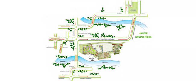 Jaypee Greens Knights Court Sector 128 - Location Map