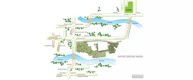 Jaypee Greens Pavilion Heights Sector 128 - Location Map