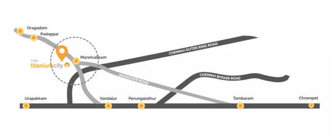 TVH Titanium City Vandalur - Location Map