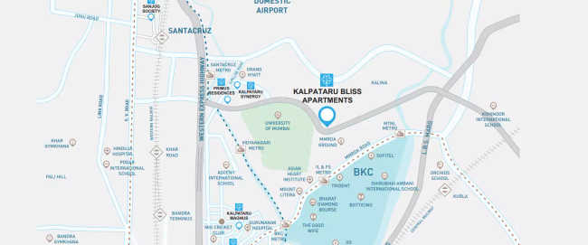 Kalpataru Bliss Santacruz - Location Map