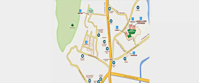 Kalpataru Expansia Kolshet Road - Location Map