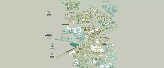 Lodha Zest Kolshet Road - Location Map