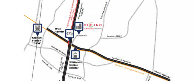 Mahindra Vicino Andheri - Location Map