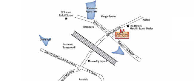 Prestige Gulmohar Horamavu - Location Map