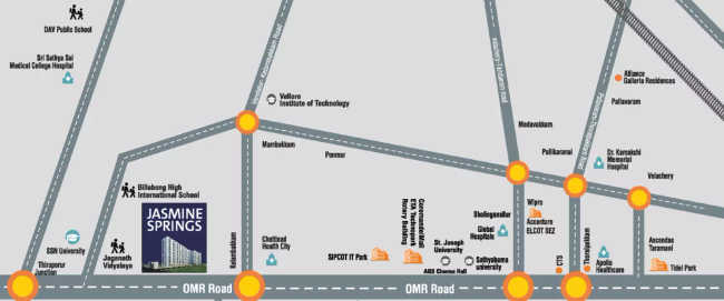 Alliance Jasmine Springs Thaiyur - Location Map