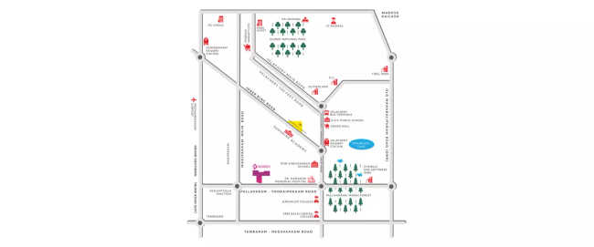 DRA 90 Degrees Kovilambakkam - Location Map