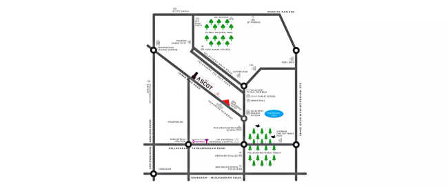 DRA Ascot Adambakkam - Location Map
