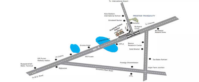 Prestige Tranquility Bommenahalli - Location Map