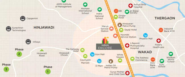 Vilas Javdekar Yashone Wakad - Location Map