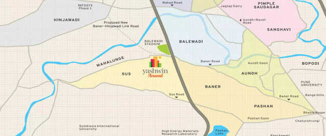 Vilas Javdekar Yashwin Anand Sus Village - Location Map