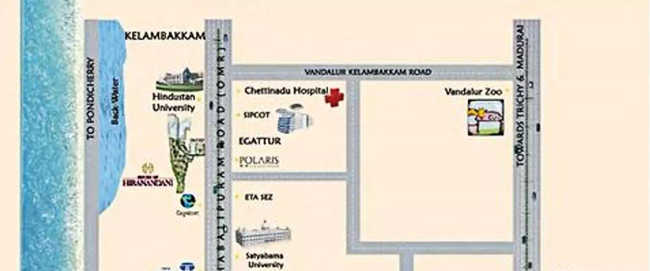 Hiranandani Pinewood Egattur - Location Map