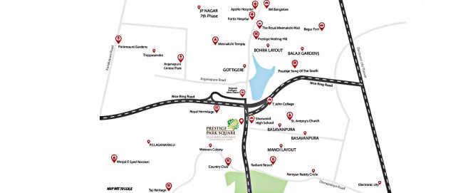Prestige Park Square Begur - Location Map