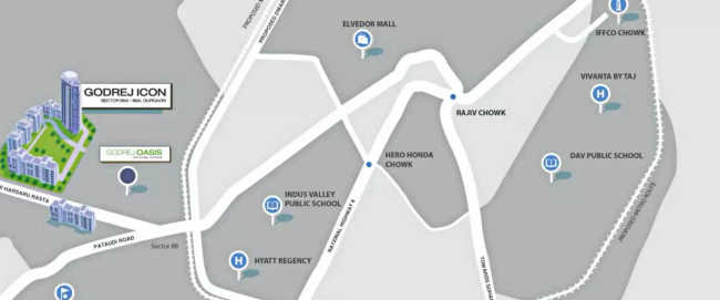 Godrej Icon Sector 88A - Location Map