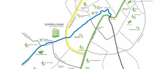 Godrej Oasis Sector 88A - Location Map