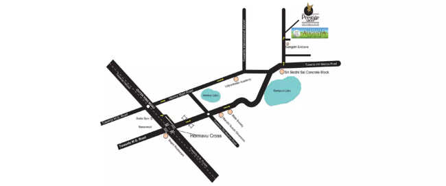 Prestige Augusta Golf Villa Yerappanahalli - Location Map