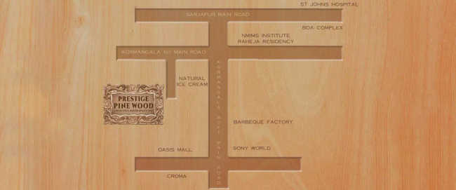 Prestige Pine Wood Koramangala - Location Map