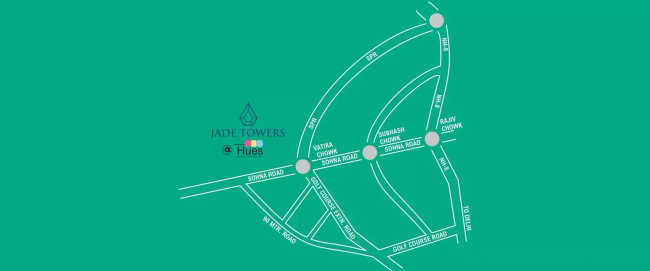 Supertech Jade Tower Sector 68 - Location Map