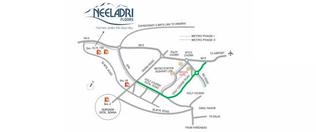 Supertech Neeladri Sector 79 - Location Map