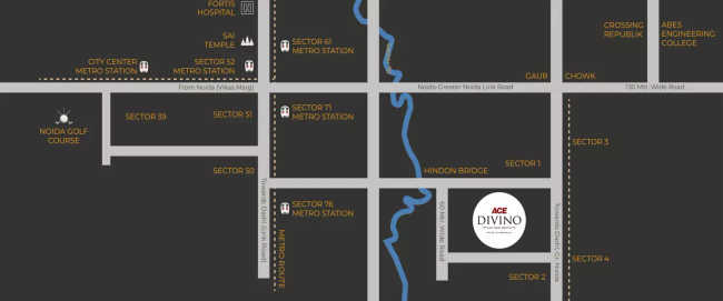 Ace Divino Sector 1 Greater Noida W - Location Map
