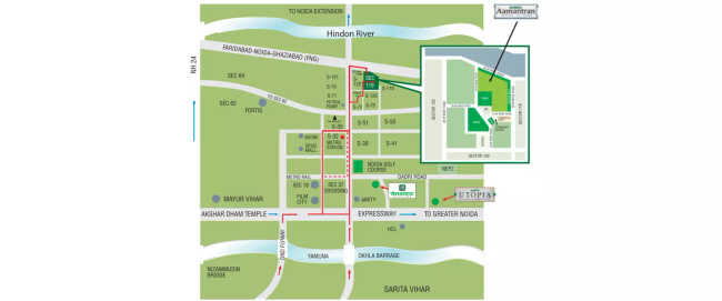 Eldeco Aamantran Sector 119 - Location Map