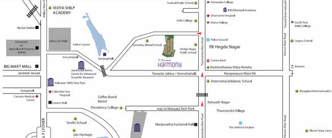 Provident Harmony Thanisandra - Location Map