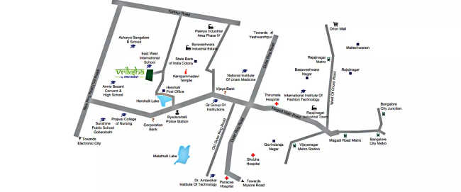 Provident Vriksha Herohalli - Location Map