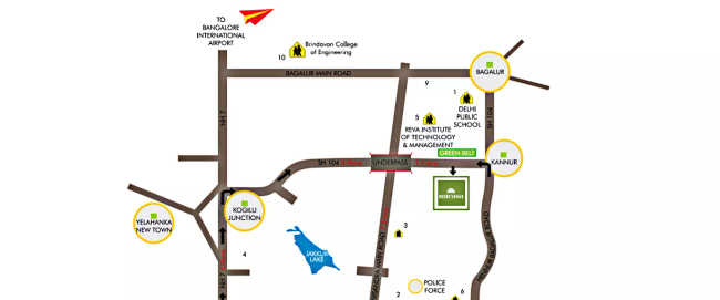 Supertech Micasa Thanisandra - Location Map