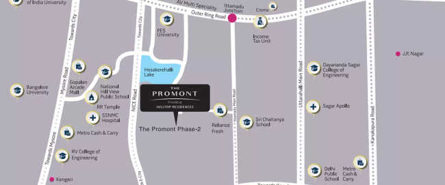 TATA The Promont Hosakerehalli - Location Map