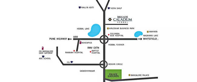 Brigade Caladium Dasarahalli - Location Map