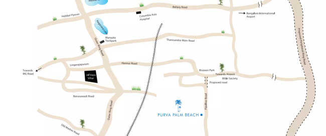 Purva Palm Beach Kyalasanahalli - Location Map