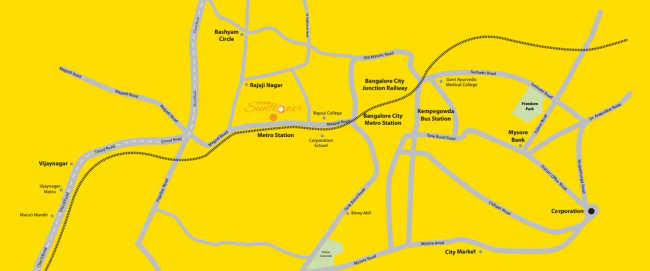 Purva Sunflower Binny Pete - Location Map