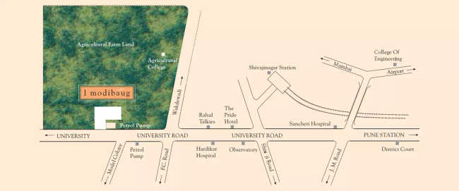 Rohan 1 Modibaug Shivajinagar - Location Map