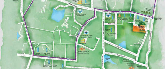 Brigade Woods Whitefield - Location Map