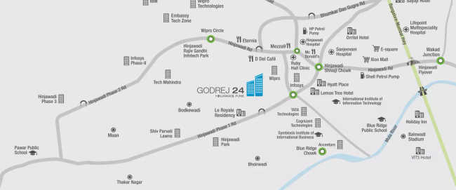 Godrej 24 Hinjewadi - Location Map