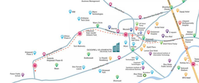 Godrej Elements Hinjewadi - Location Map