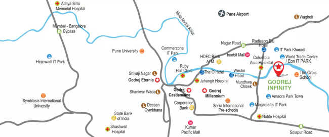 Godrej Infinity Mundhwa - Location Map