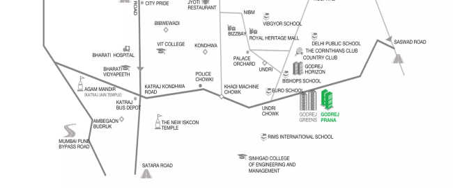 Godrej Prana Undri - Location Map