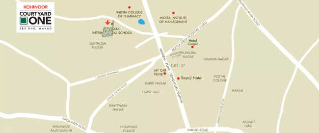 Kohinoor Courtyard Wakad - Location Map