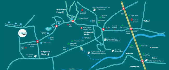 Kohinoor Tinsel County Hinjewadi - Location Map