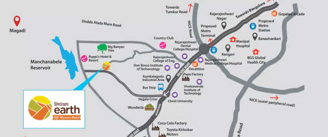 Shriram Earth Donnenahalli - Location Map