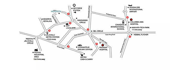 Shriram Sameeksha Jalahalli - Location Map