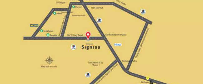 Shriram Signiaa Electronic City - Location Map