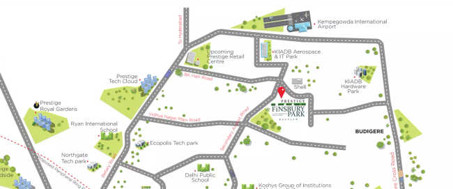 Prestige Finsbury Park Regent Gummanahalli - Location Map