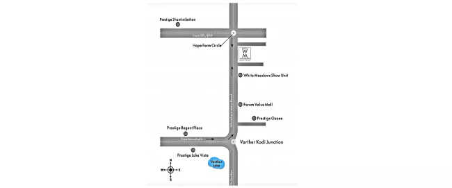 Prestige White Meadows Whitefield - Location Map