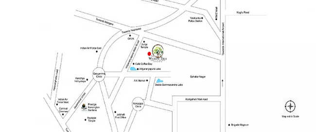 Prestige Willow Tree Yelahanka - Location Map