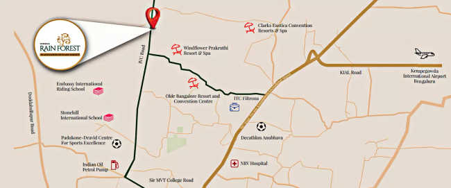 Shriram Rainforest Devanahalli - Location Map
