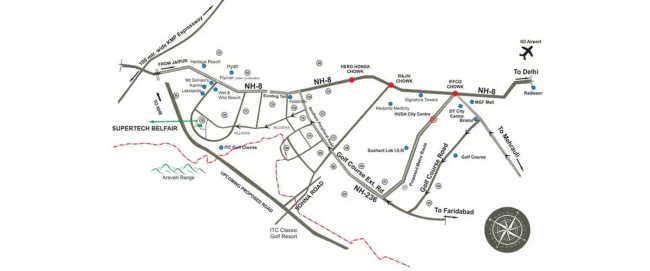 Supertech Belfair Sector 79 - Location Map