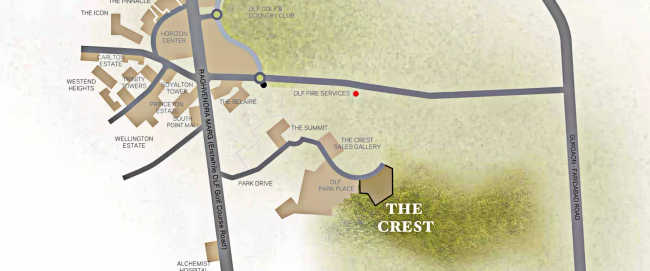 DLF The Crest Sector 79 - Location Map